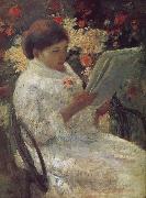 Mary Cassatt Artist in the garden oil painting artist
